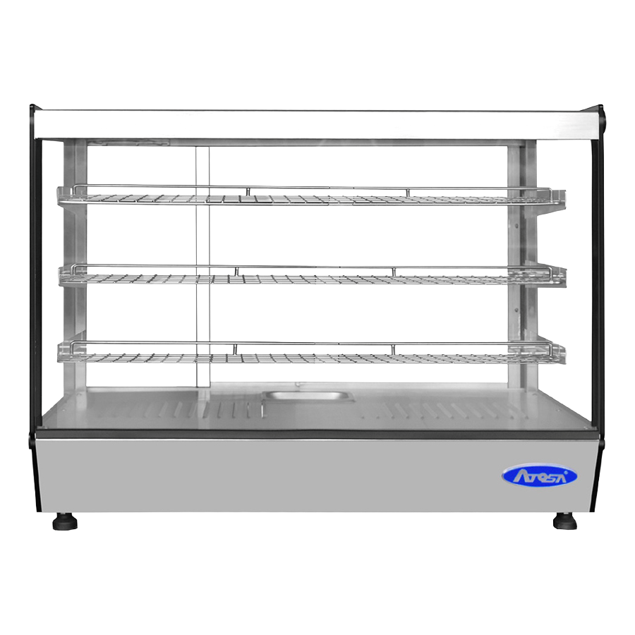 Atosa Countertop Heated Display Case 7.1 Cu. Ft. Capacity