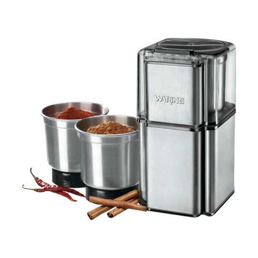Waring WSG30 Commercial Electric Spice Grinder with (3) Grinding Bowls - 1 Cup Capacity, 175W, 120V, NSF