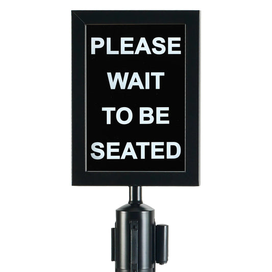 Winco Black Sign Frame fits top of stanchion (CGS-38K)CGSF-12K