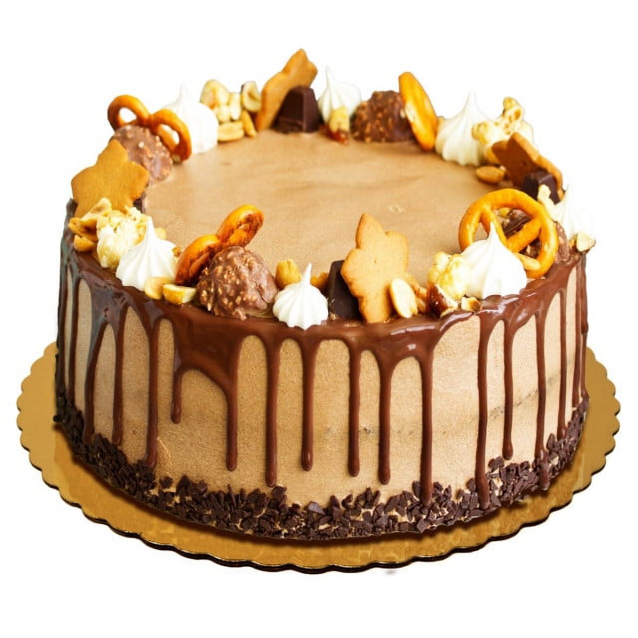 Cake Circle Scalloped Gold 8" - 200/Case