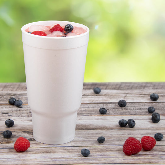 Dart Mfg. White Foam Cup With Pedestal Foot 32 oz. 32AJ20 - 400/Case