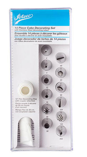 Ateco 14-Piece Piping Tip Decorating Set 333