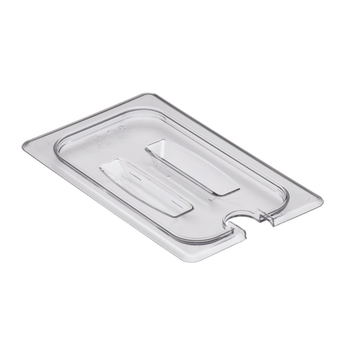 Cambro Camwear Poly Food Pan Cover Notched 1/4 Size 40CWCHN135