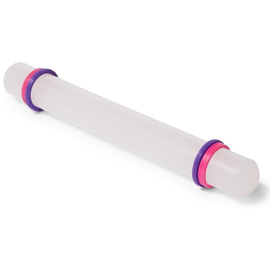 Ateco Plastic Rolling Pin with Rings 8.75” 7512