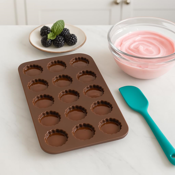 Harold Imports Chocolate Cordial Cup Mold 18 per Sheet 43766