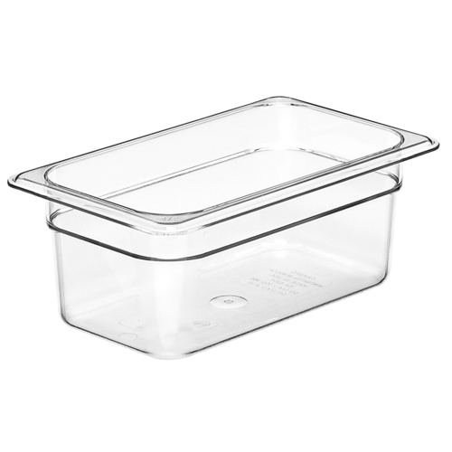 Cambro Camwear Polycarbonate Food Pan 1/4 Size 4" D 44CW135