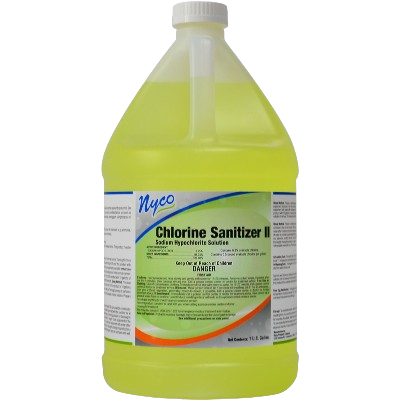 Nyco Products Chlorine Sanitizer II Sodium Hypochlorite Solution - 4/Case