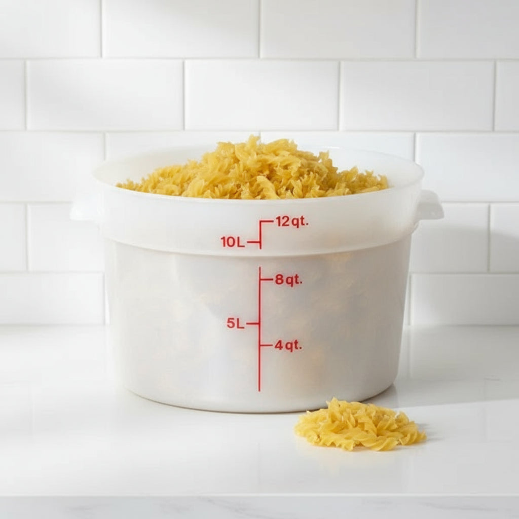 Cambro Polyethylene White Round Food Storage Container 12 Qt. RFS12148