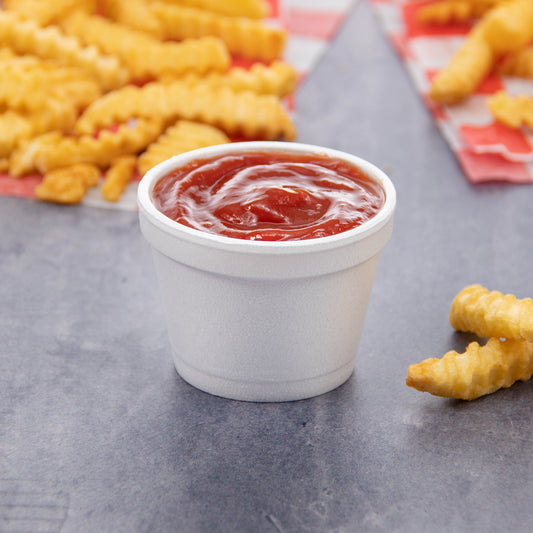 Dart White Foam Squat Container 4 oz. 4J6 - 1000/Case