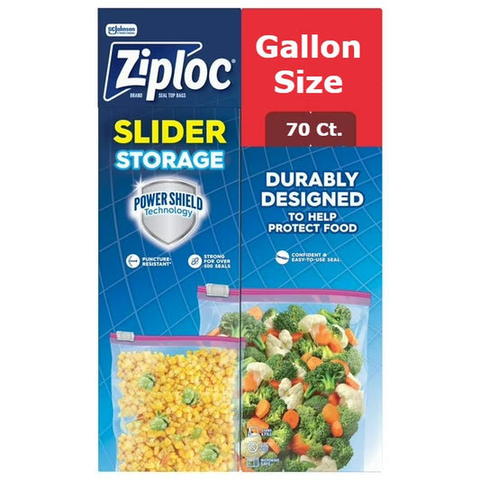 Ziploc Slider Storage Bag Gallon Size 70 ct.
