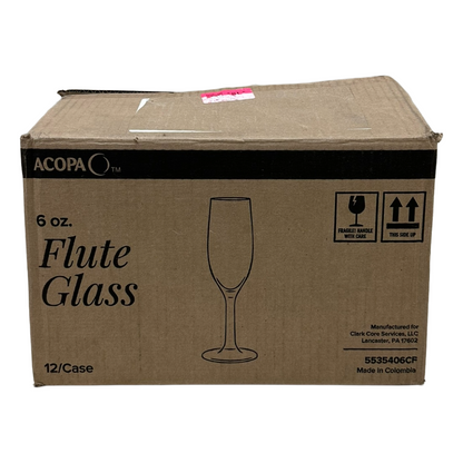 Webstaurant Acopa Flute Glass 6 oz - 693365