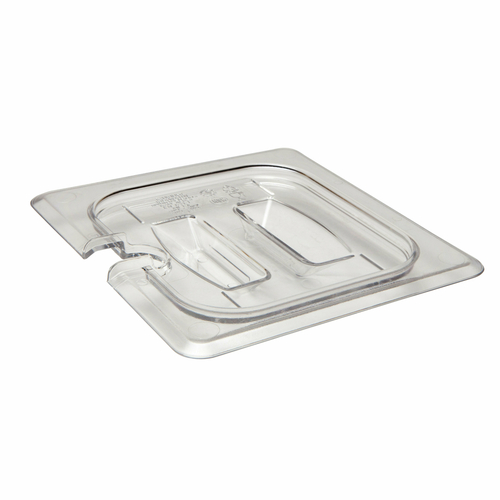 Camwear Poly Food Pan Cover Notched 1/6 Size 60CWCHN135