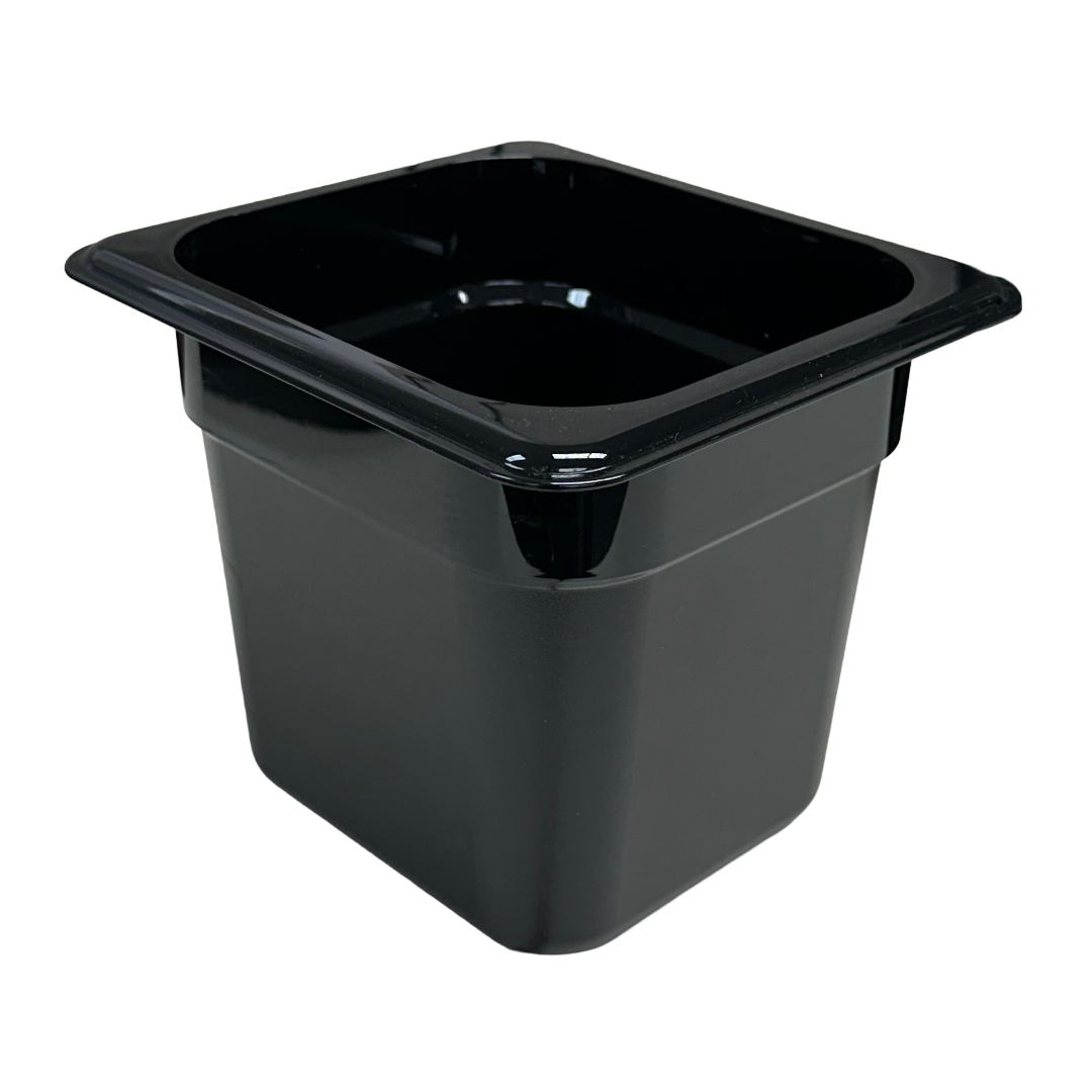 Cambro 66CW110 Camwear Black Polycarbonate Sixth-Size Food Pan, 6" Deep, 2.4 qt