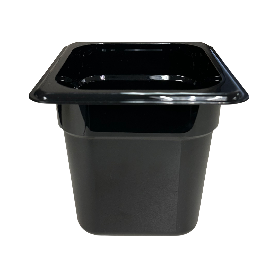 Cambro 66CW110 Camwear Black Polycarbonate Sixth-Size Food Pan, 6" Deep, 2.4 qt