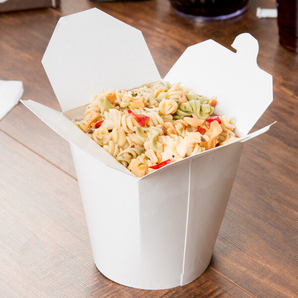 Chinese Paper Take-Out Container White 32 oz. - 500/Case