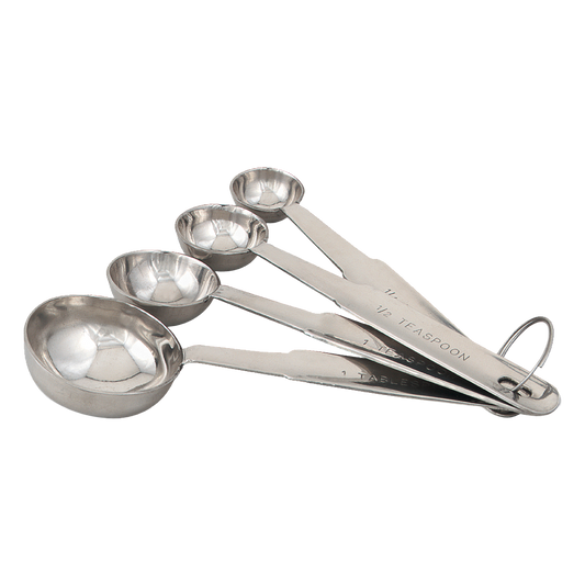 Browne 2316EH Stainless Steel Measuring Spoon Set, 4-Piece
