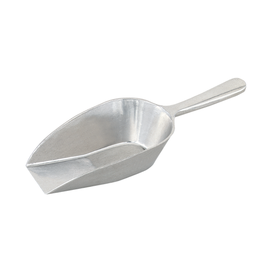 Browne 574253 Cast Aluminum Flat Bottom Scoop, 7 oz