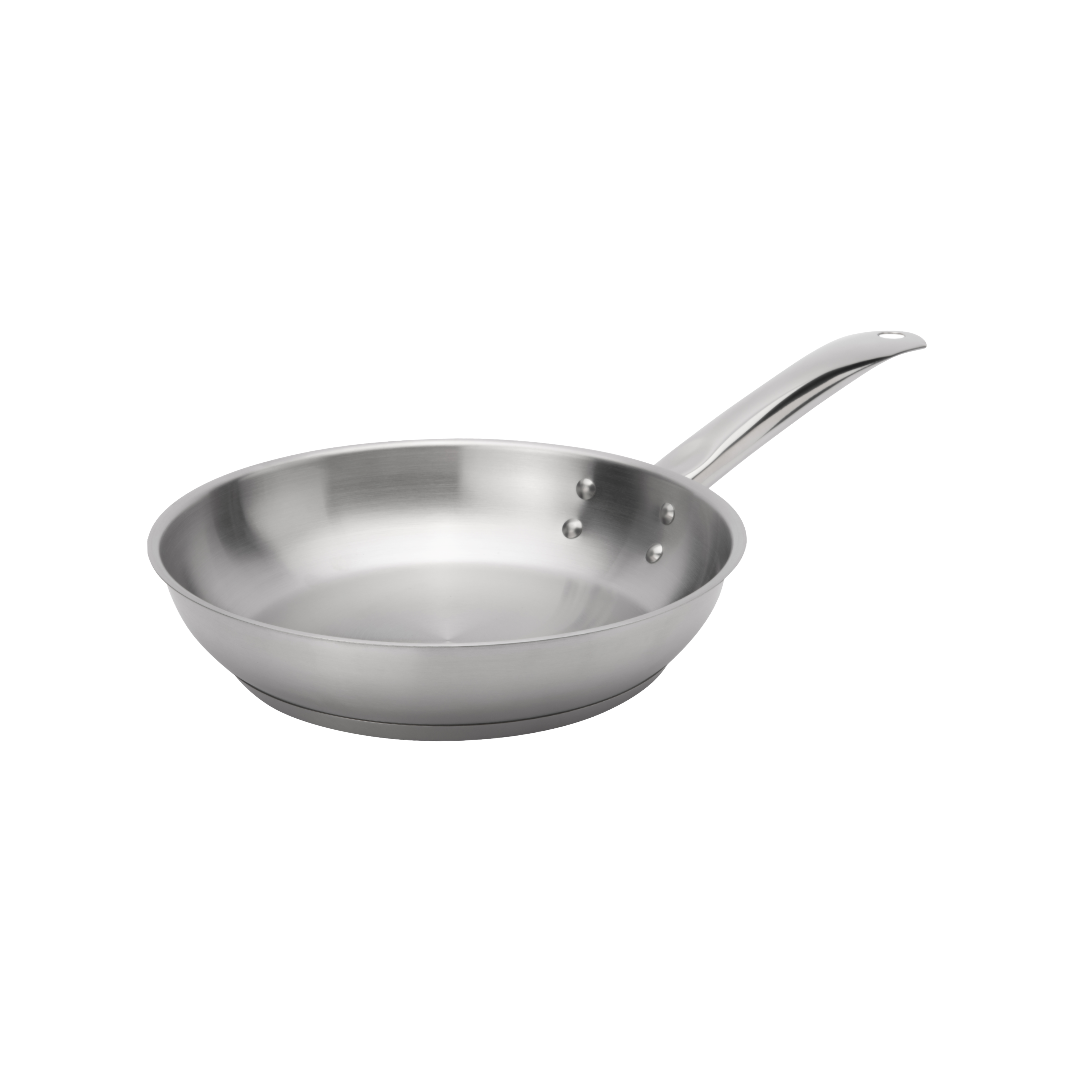 Browne 5734048 Elements Stainless Steel Fry Pan, 8"