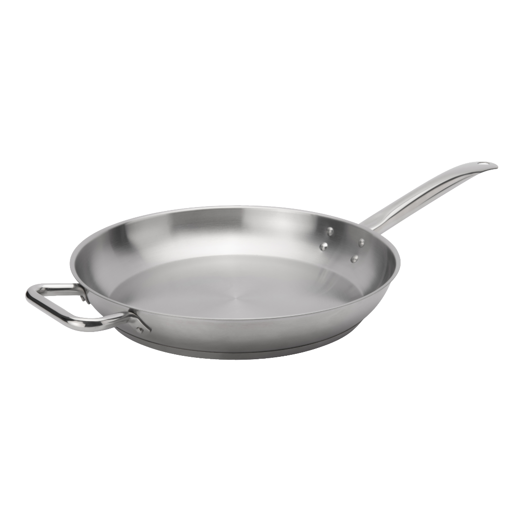 Browne 5734052 Elements Stainless Steel Fry Pan, 12.5"