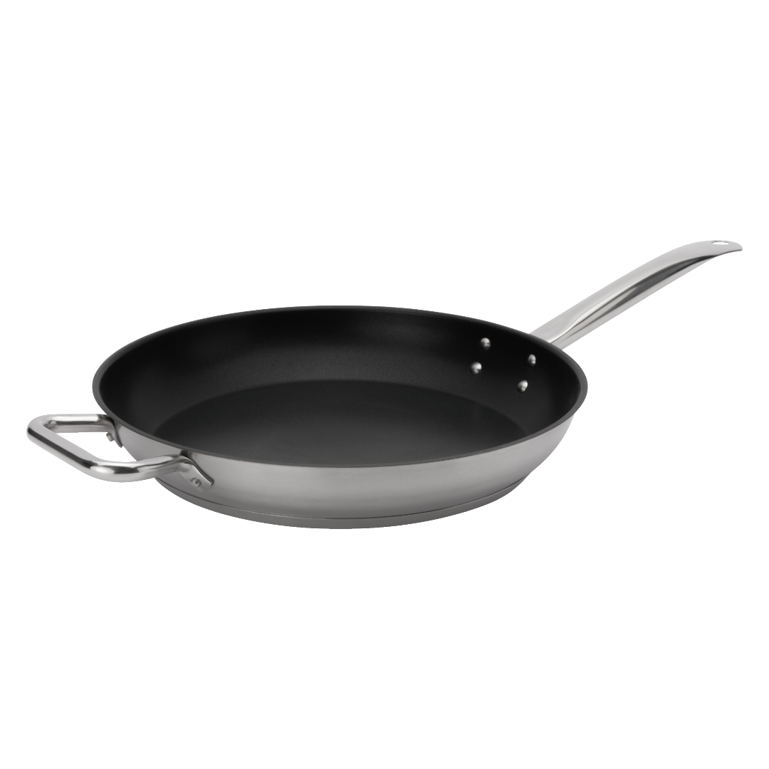Browne 5734062 Elements Stainless Steel Non-Stick Fry Pan, 12.5"