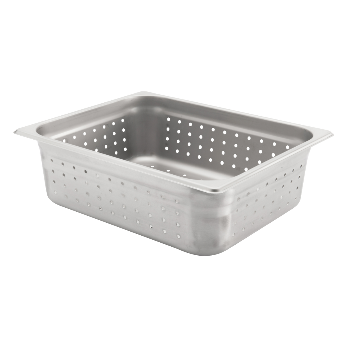 Browne 5781214 Stainless Steel Anti-Jam Perforated Half Size Steam Table Pan 4" Deep, 7 qt