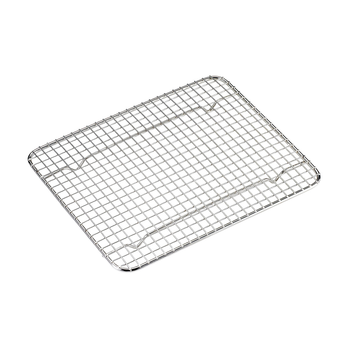 Browne 575537 Nickel-Plated Steel Footed Pan Grate 10" x 8", 1/2 Size