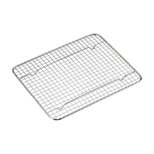 Browne 575537 Nickel-Plated Steel Footed Pan Grate 10" x 8", 1/2 Size