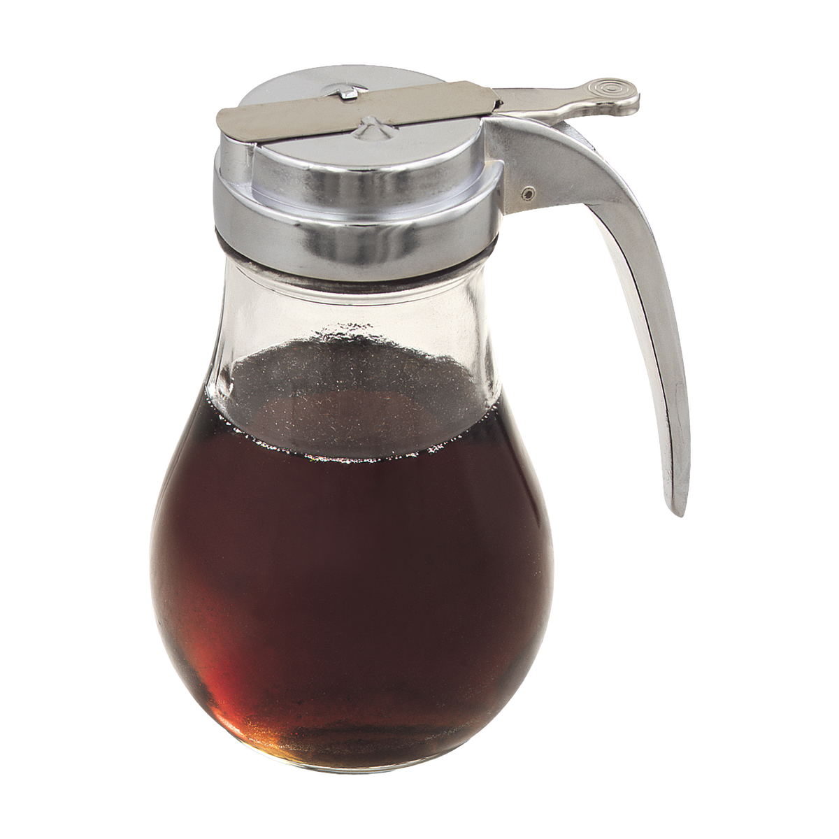 Browne 575190 Glass Syrup Dispenser with Chrome Top, 14 oz