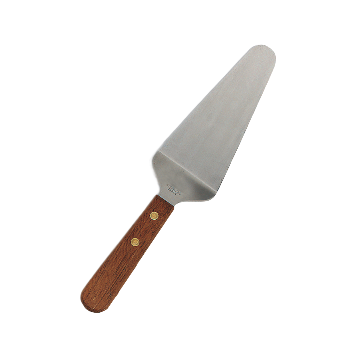 Browne 574311 Stainless Steel Pie Server with Wood Handle, 10"
