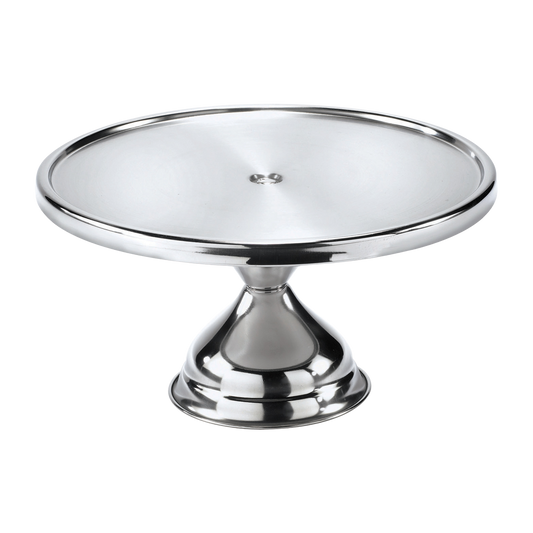 Browne 57125 Stainless Steel Round Cake Stand 7"H, 12"