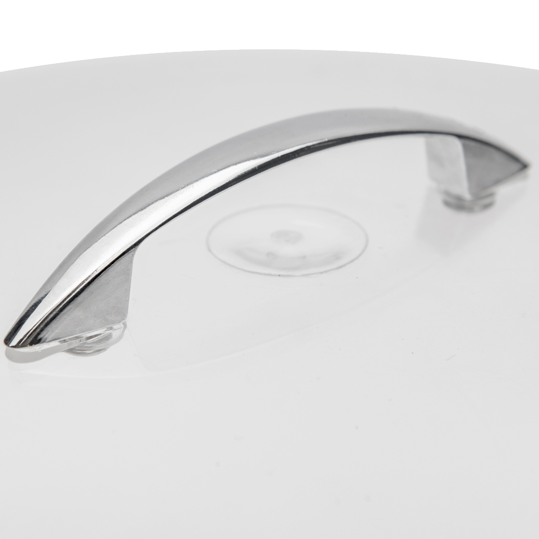 Browne 57140 One-Piece Lucite Cake Cover with Chrome Handle, 12"