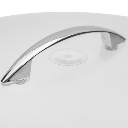 Browne 57140 One-Piece Lucite Cake Cover with Chrome Handle, 12"
