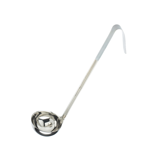 Browne 9944GRY One-Piece Stainless Steel Ladle with Gray Handle 13", 4 oz