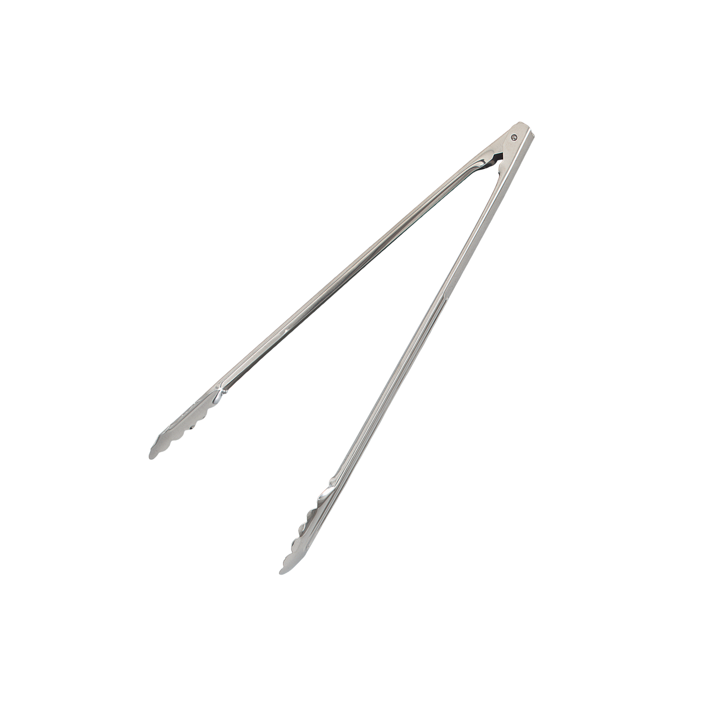 Browne 4512 Stainless Steel Scalloped Utility Tongs, 12"