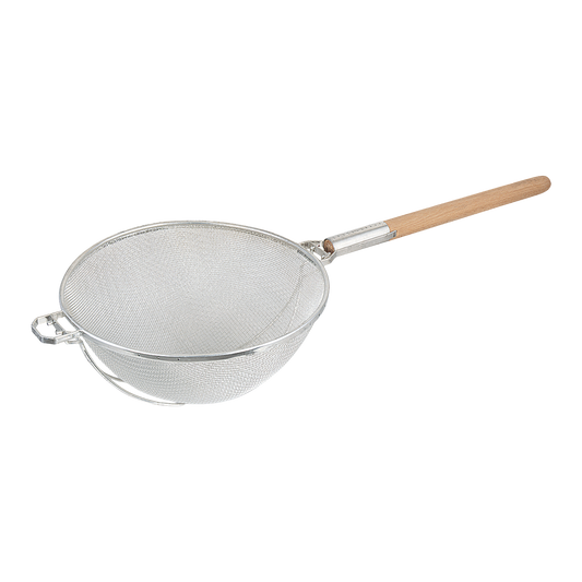 Browne 574133 Tinned Steel Double Medium Mesh Strainer, 12"