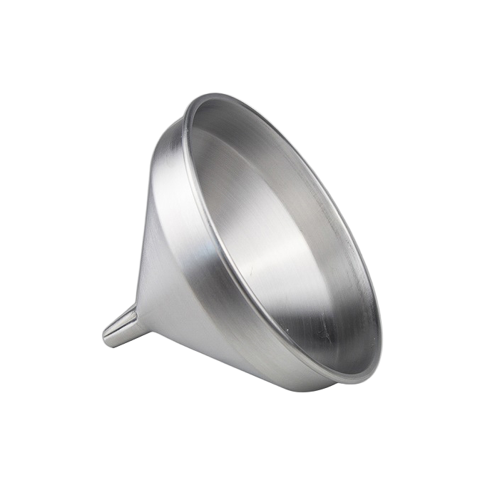 American Metalcraft 699 1 Qt. Spun Aluminum Funnel with Air Vents - 7" Dia.