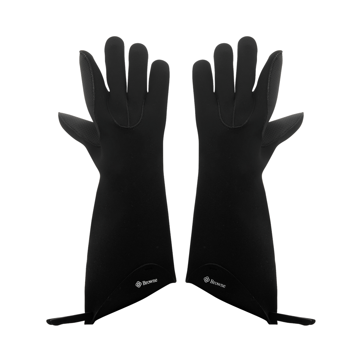 Browne 5430702 KitchenGrips Pro FLXaPrene 5-Finger Oven Gloves, 17"