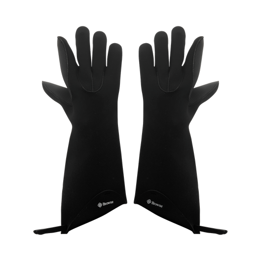 Browne 5430702 KitchenGrips Pro FLXaPrene 5-Finger Oven Gloves, 17"