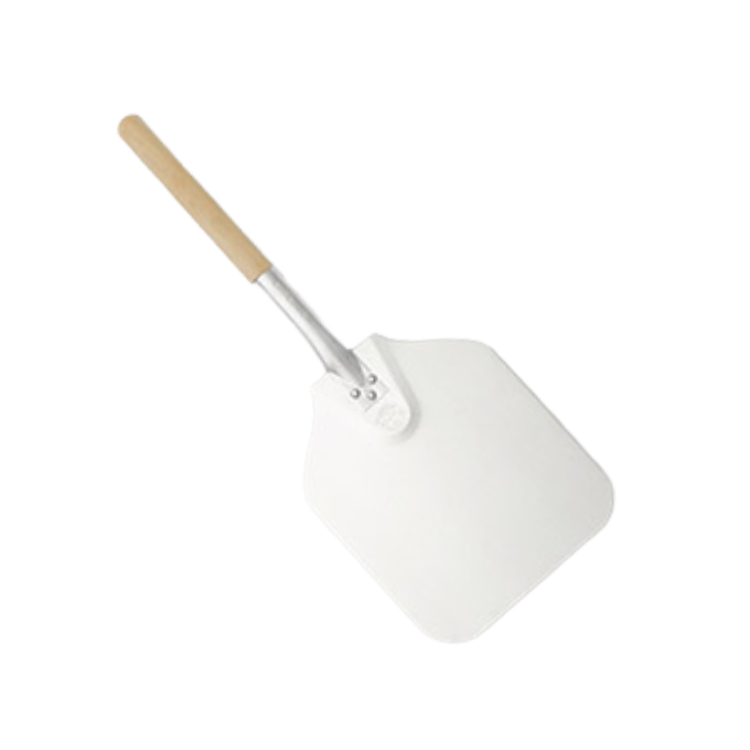 American Metalcraft 2109 9" x 11" Aluminum Pizza Peel with Wood Handle - 21"L