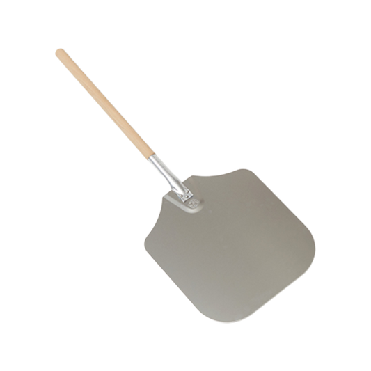 American Metalcraft 3714 14" x 16" Aluminum Pizza Peel with Wood Handle, 37"L