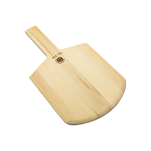 American Metalcraft 814 8" x 9" Wood Pizza Peel, 14"L