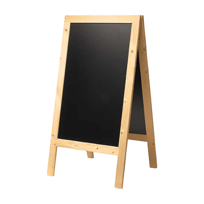 American Metalcraft SBSN135 Double-Sided Rustic Wood Sandwich Board, 51.5"H
