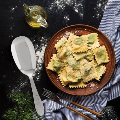 Fante's Mama Mariella's Stainless Steel Pasta Serving Spoon, 10"