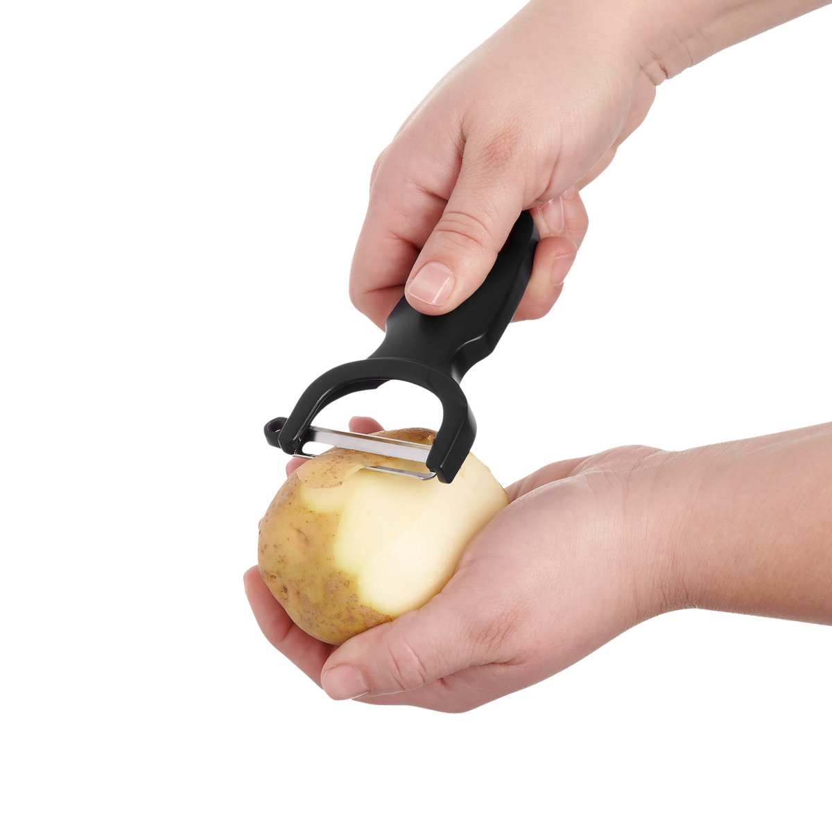 Cutlery-Pro Stainless Steel Swiss-Style Peeler with Contoured Handle, 4.5"