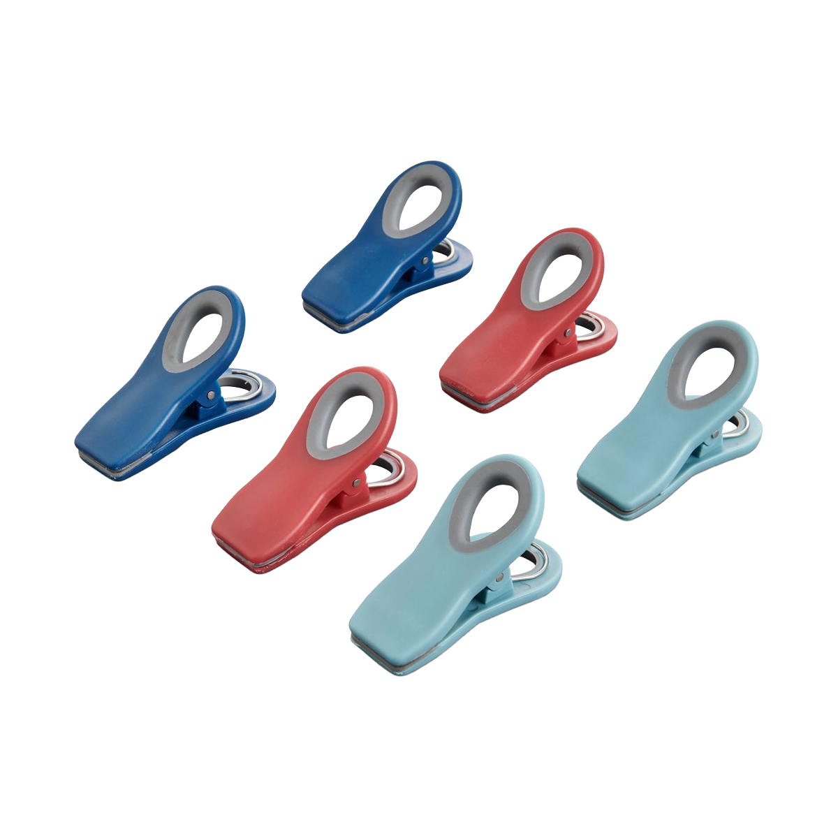 HIC Kitchen Magnetic Bag Clips with Non-Slip Grip, 3" (6-Pack)