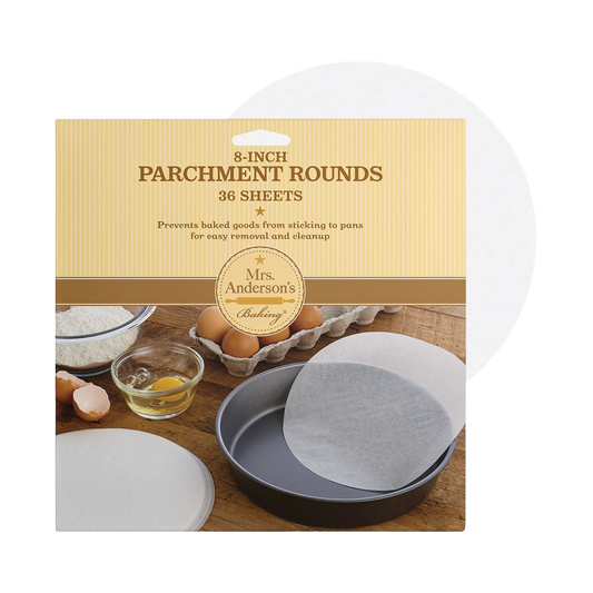 Mrs. Anderson's Baking Silicone-Coated Parchment Paper Cake Rounds, 8" (36-Pack)