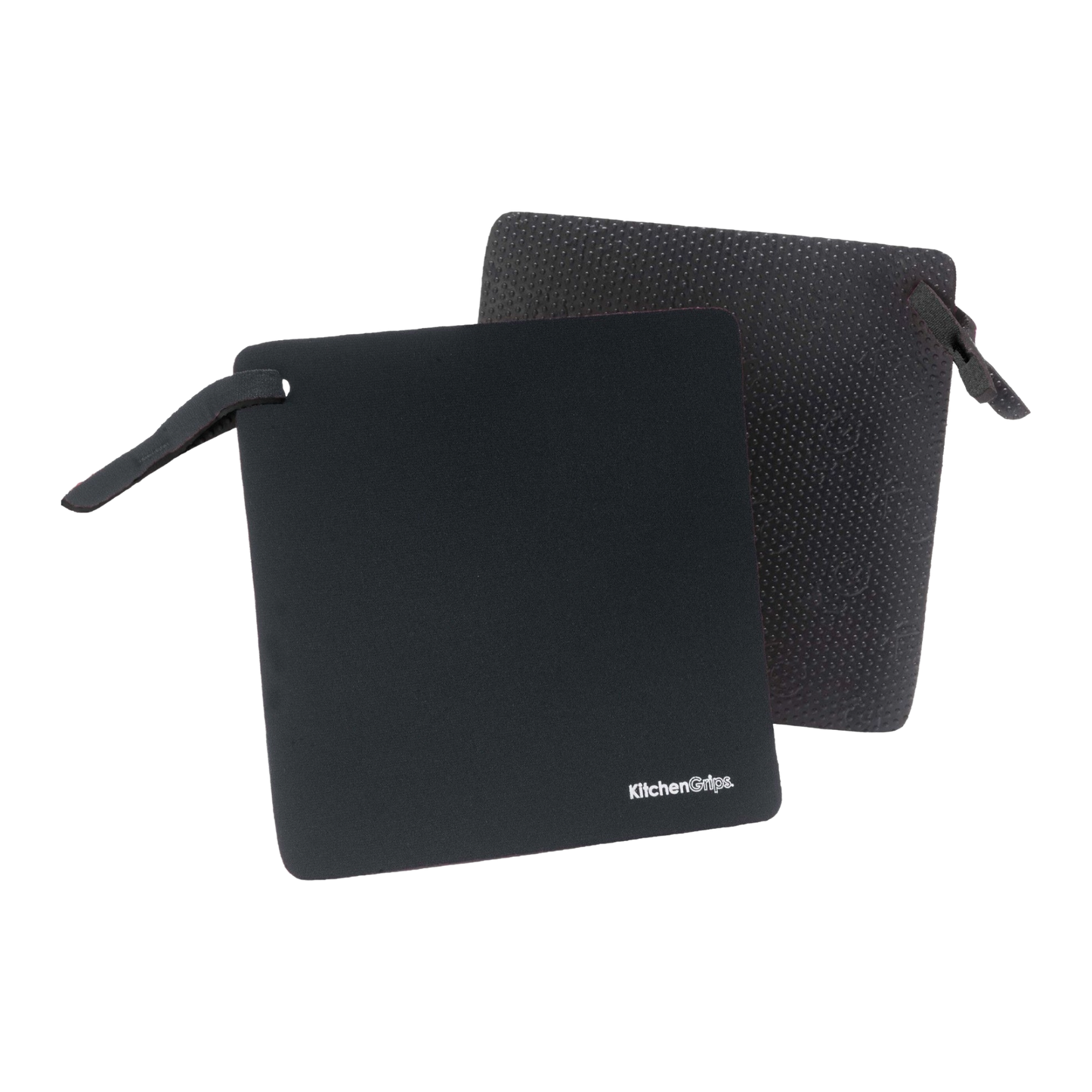 Browne 110301-10 Black Cuisipro FLXaPrene Pot Grabbers, 7" x 7" - 2/Pack