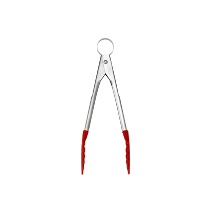 Browne 74708505 Cuisipro Piccolo Red Silicone Mini Tongs, 7"