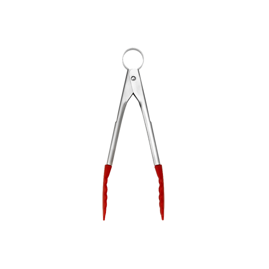 Browne 74708505 Cuisipro Piccolo Red Silicone Mini Tongs, 7"