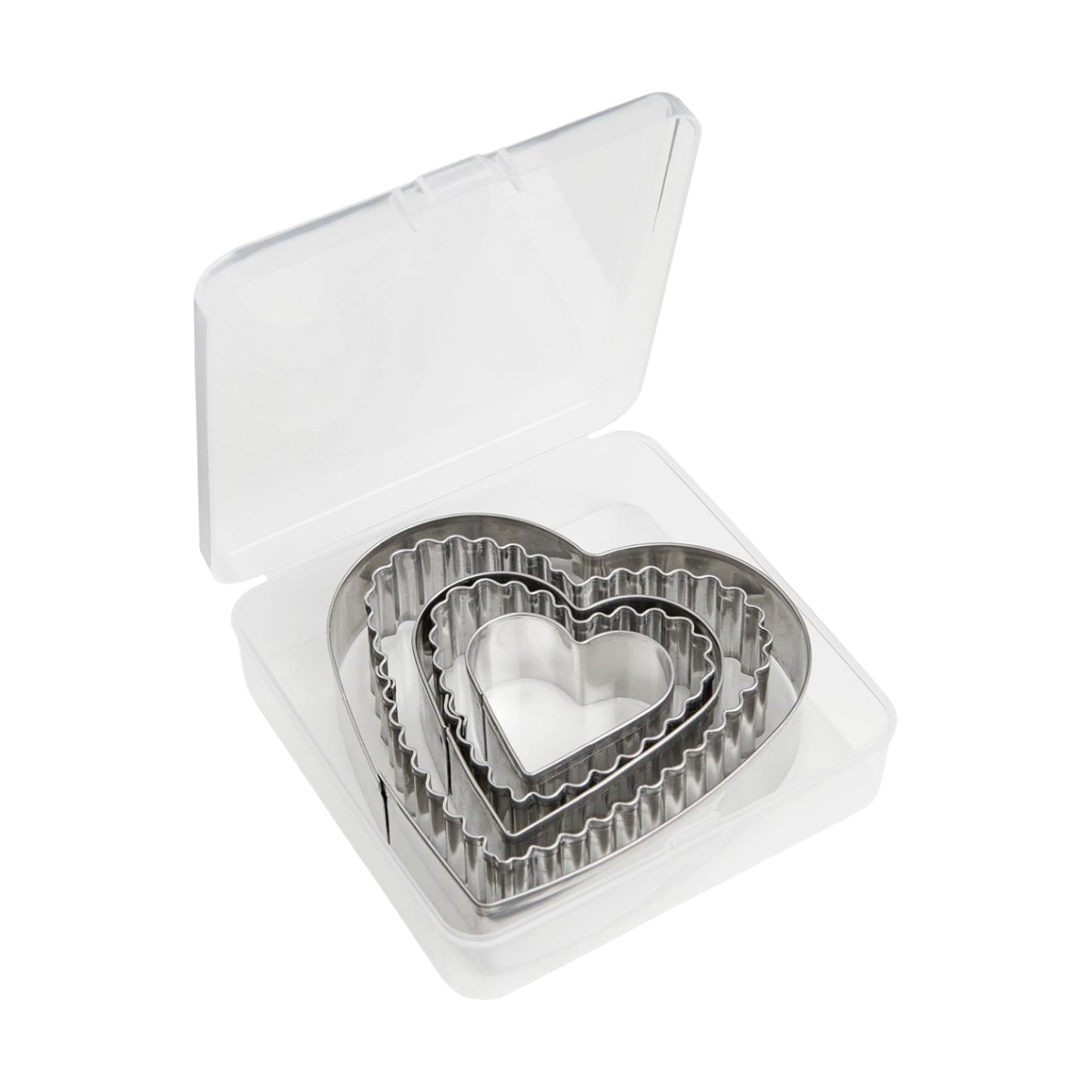 Mrs. Anderson's Baking Stainless Steel Heart Cookie Cutter Set with Storage Case, 5-Piece